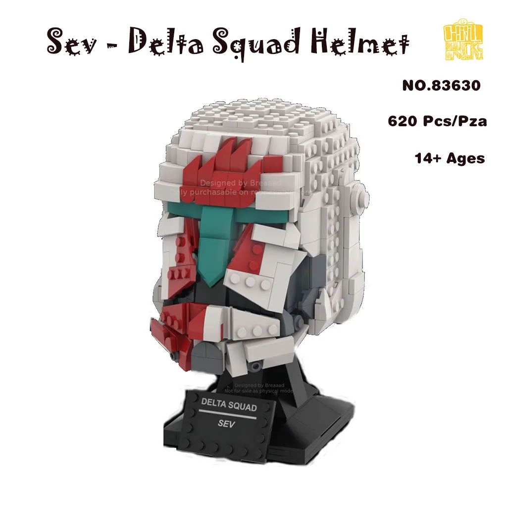 MOC-83630 S-D HelmetIII Model With PDF Drawings Building Blocks Bricks Kids Educational DIY Toys Birthday Christmas Gifts