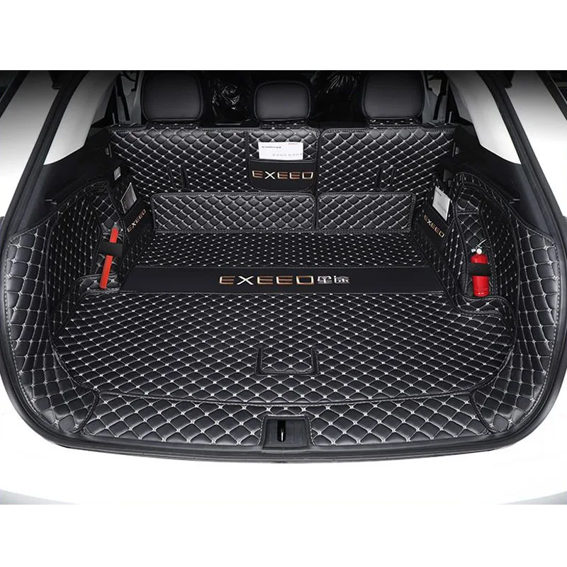 For CHERY EXEED RX 2022 2023 2024 Accessories Car Trunk Mats Rear Tailbox Cargo Leather Liner Carpet Protecion Cover Pads