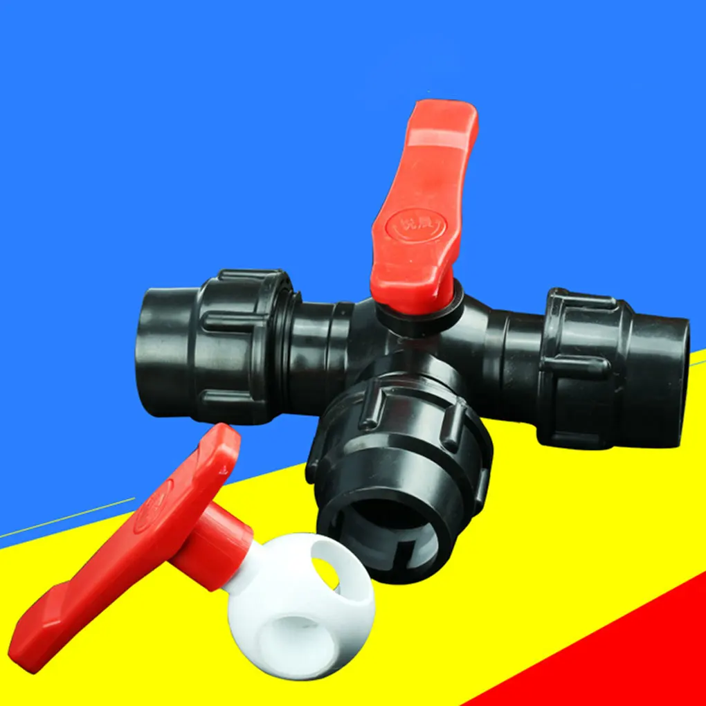 T-shaped Three-way Globe Valve Control Channels And Close Easily Sealing Up PE Pipe Fittings Elbows