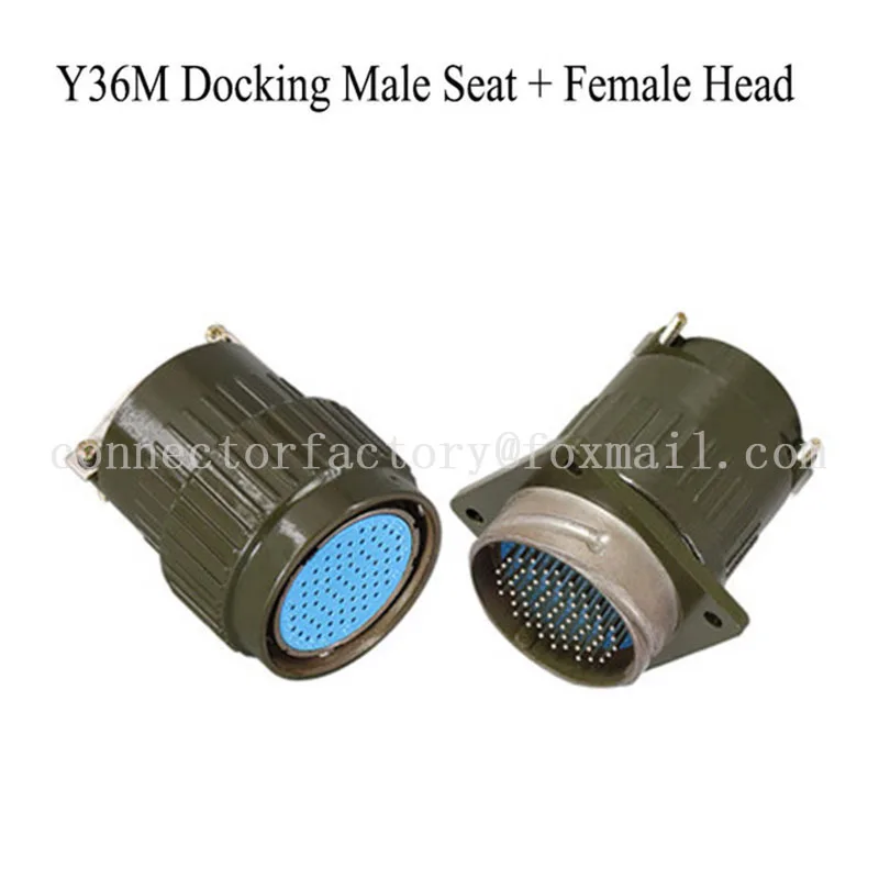 Y36M Series Fast Buckle Aviation Cable Industry Floating Typ Connector Plug Socket Male Female 4 14 16 19 36 50 65Pin Army Green