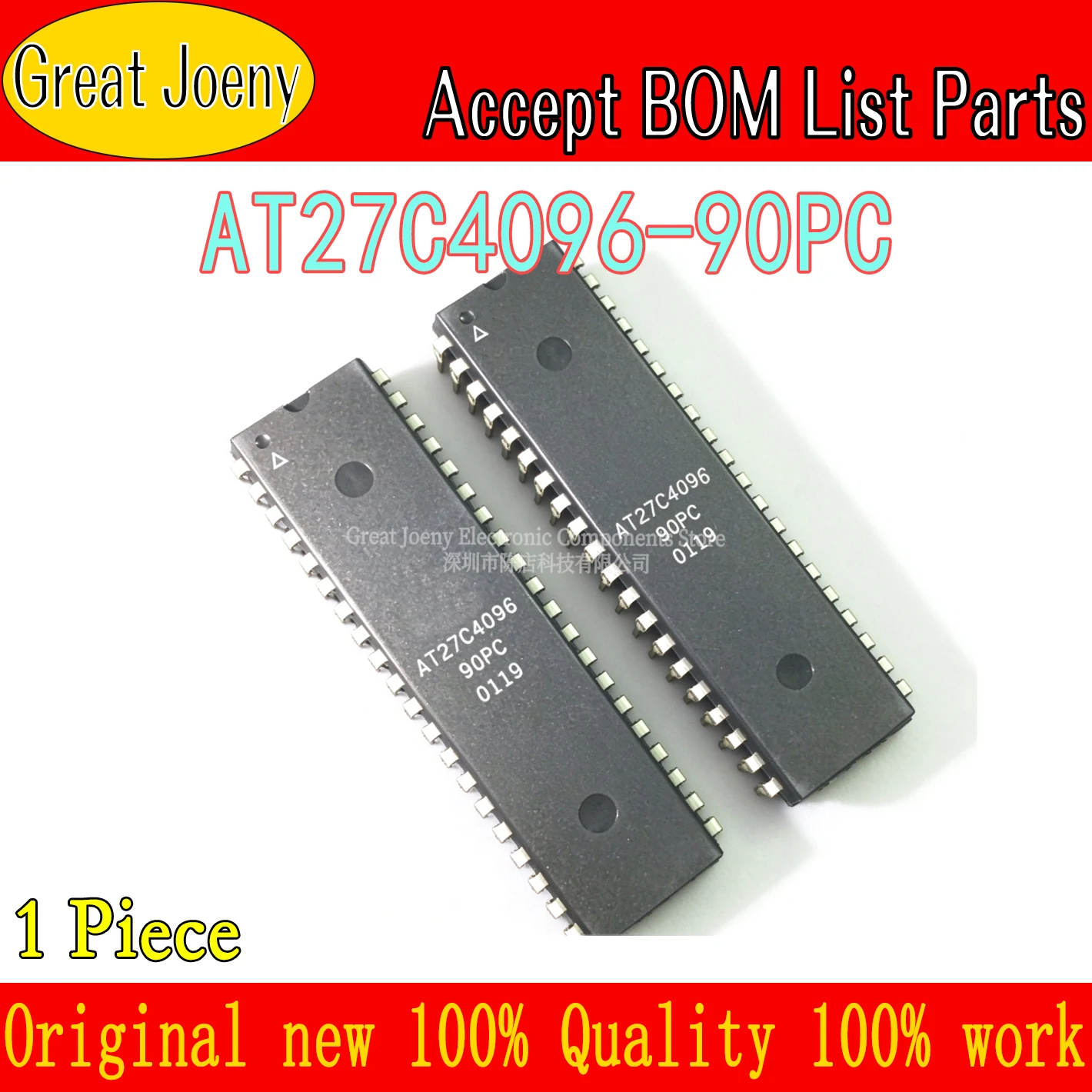 100% New Original AT27C4096 AT27C4096-90PC IC Chipset DIP-40