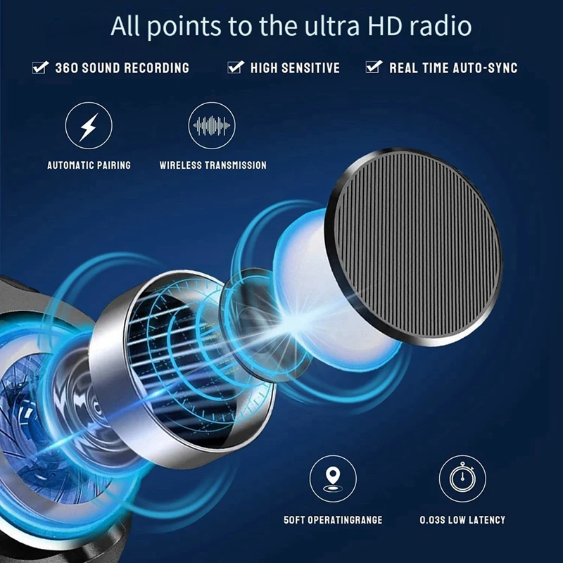3-In-1 ไมโครโฟนไร้สายLavalierสําหรับโทรศัพท์มือถือกล้องคอมพิวเตอร์วิทยุลดเสียงรบกวนมินิไมโครโฟนอะไหล่ 2 ถึง 1