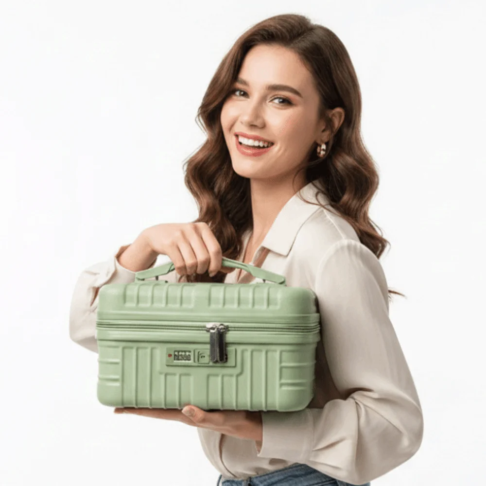 Fourteen Inch Mini Suitcase Large Capacity Lightweight Makeup Box Durable Hard Shell Handheld Luggage Weekend Travel