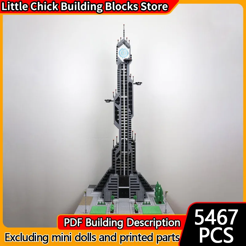 City Street View Model MOC Building Bricks Popular Anime Skyscraper Tower Modular Technology Gifts Holiday Assemble Children Toy