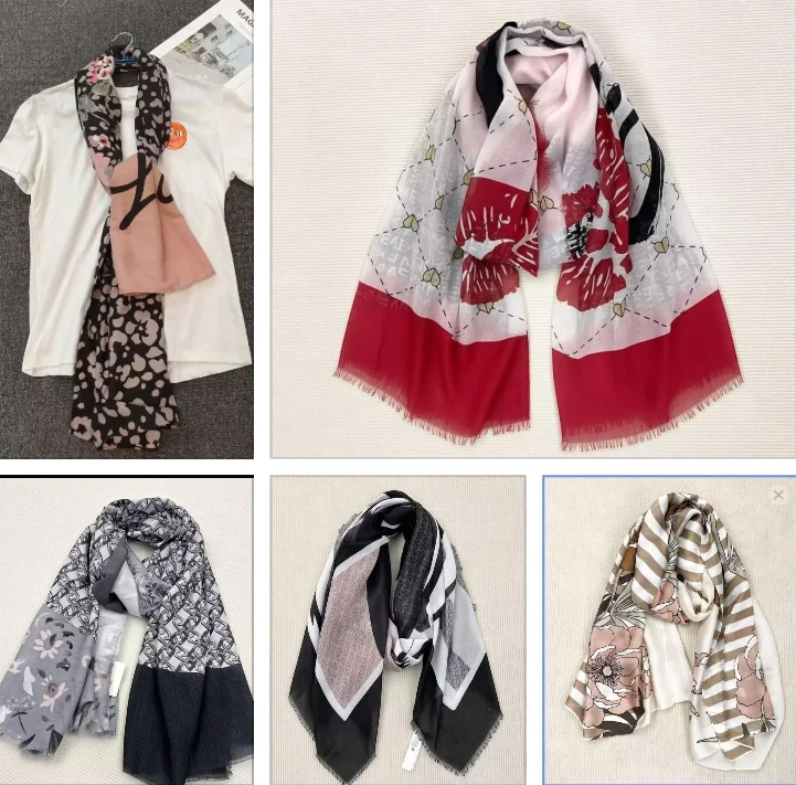 

Оригинальный заказ для внешней торговли, новая итальянская модная легкая роскошная одежда с принтом, универсальный подарок, повседневная накидка и шарф