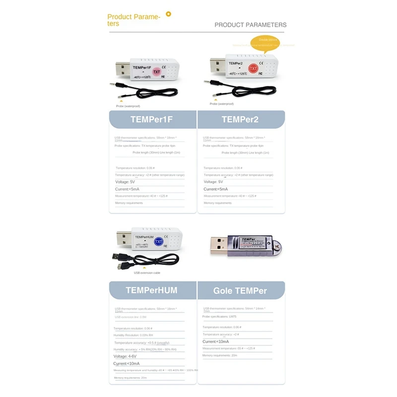 USB Thermometer Computer Temperature Sensor Temperature Probe Aquarium Industry Remote Monitor