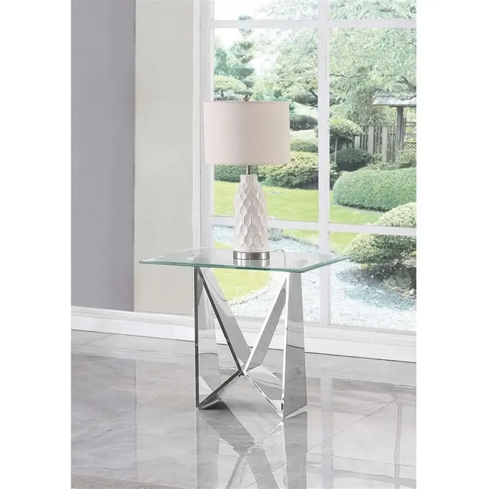 

Special OfferStainlSteel & Tempered Glass End Table In Clear