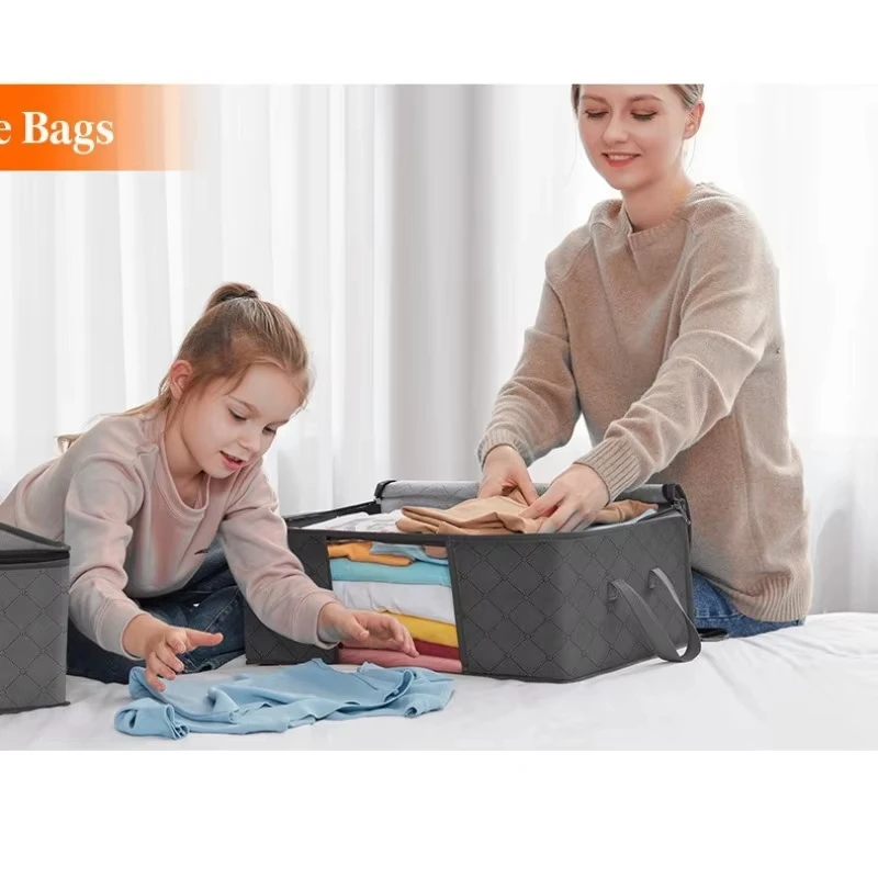 Large Foldable Storage Bag Clothes Travel Suitcases Organizer Reusable Shopping Bags Blanket Storage Bags Storage Containers view 4