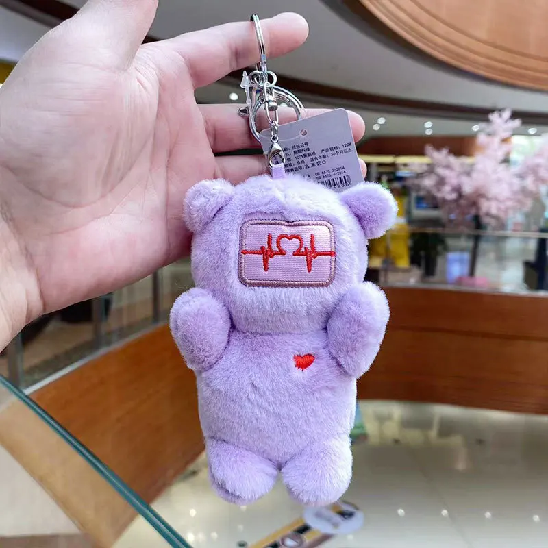 new cartoon couple bear plush keychain sweet pendant cute doll Exquisite fashione decorate funny  Valentine's Day  gift