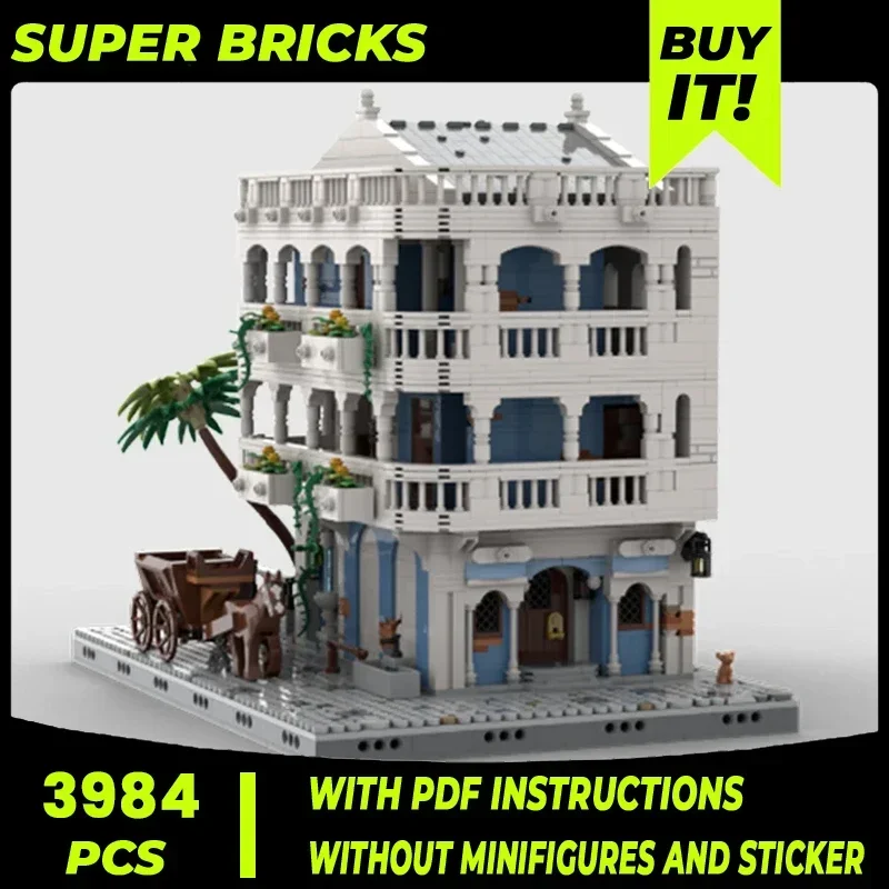 Moc Building Blocks Street View Model Empire Rest House Technical Bricks DIY Assembly Construction Toys For Child Holiday Gifts