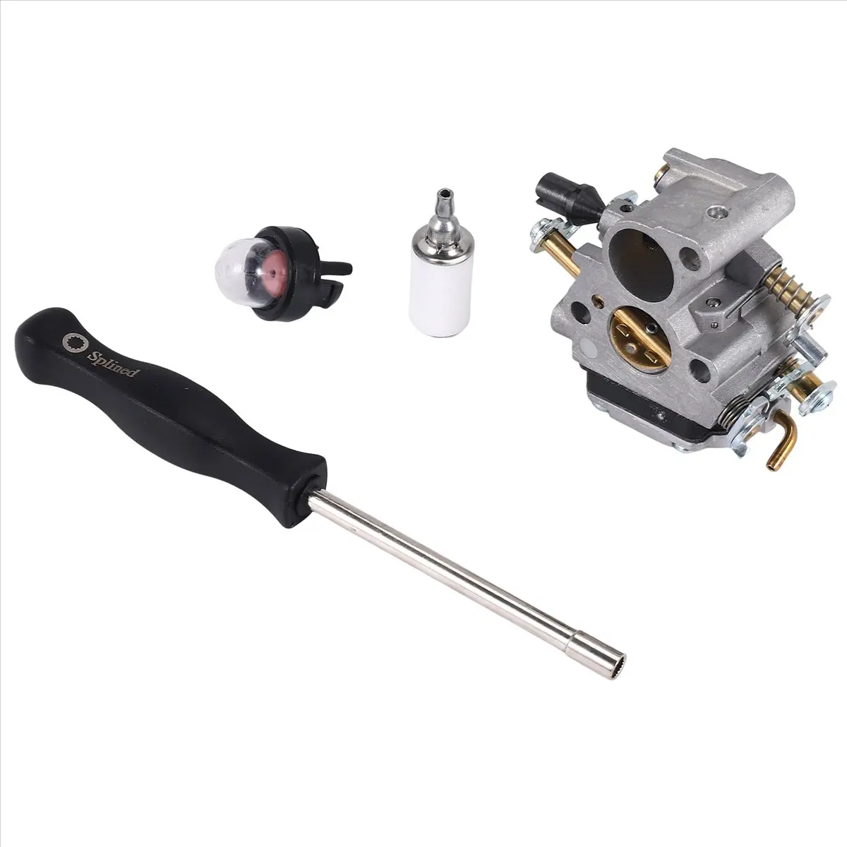 

Карбюратор A50U для бензопилы Husqvarna 235 240 235E 236 236E 240E, артикулы 574719402, 545072601, с инструментом для установки, грушей и топливным фильтром