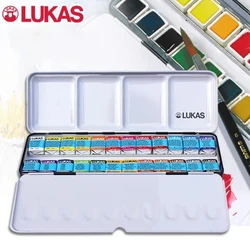 Deutschland Lukas feste Aquarell farbe 24 Farben transparente profession elle Aquarell pinsel skizzieren tragbare Palette Metall box