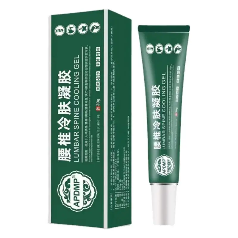 Lumbar Spine Cooling Gel Joint Ointment Lower Back Gel Discomfort Relief Lumbar Care Cream Natural Herbal Cold Compress Gel 20g