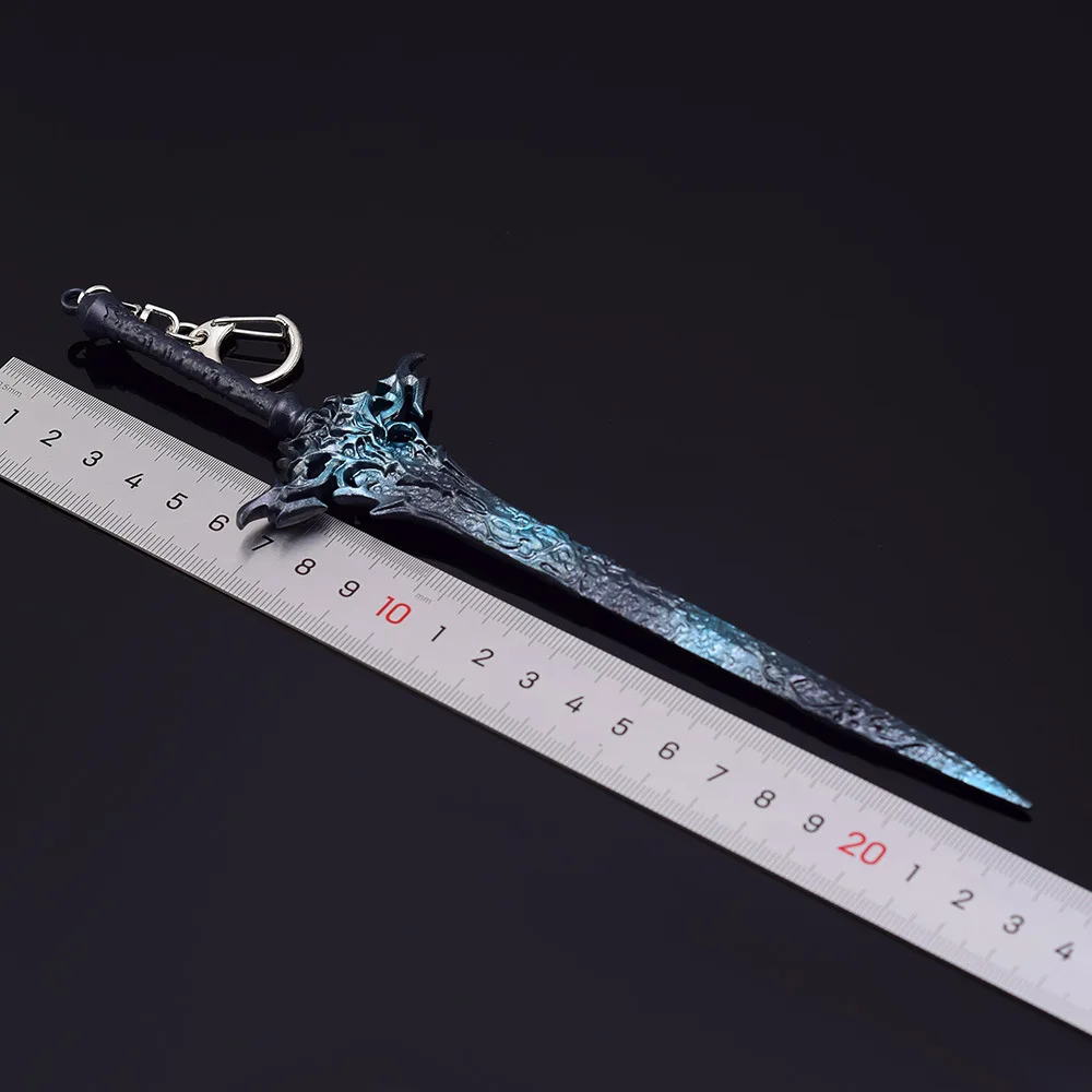 22cm Ultimate Sword Keychain Final Fantasy Game Peripheral All Metal Uncut Katana Samurai Sword Model Home Ornament Gifts Toys