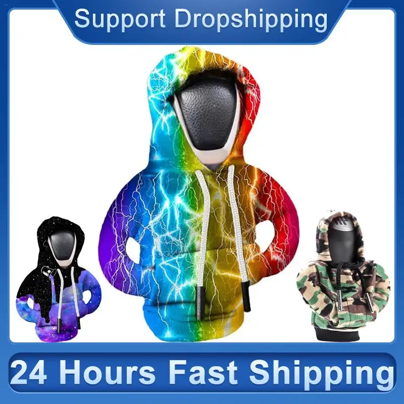 Universal Hoodie Shift Lever Cover Change Lever Sweatshirt Gearshift Cover Hoodie Gear Knob Sweater Car Gear Shift Knob Cover