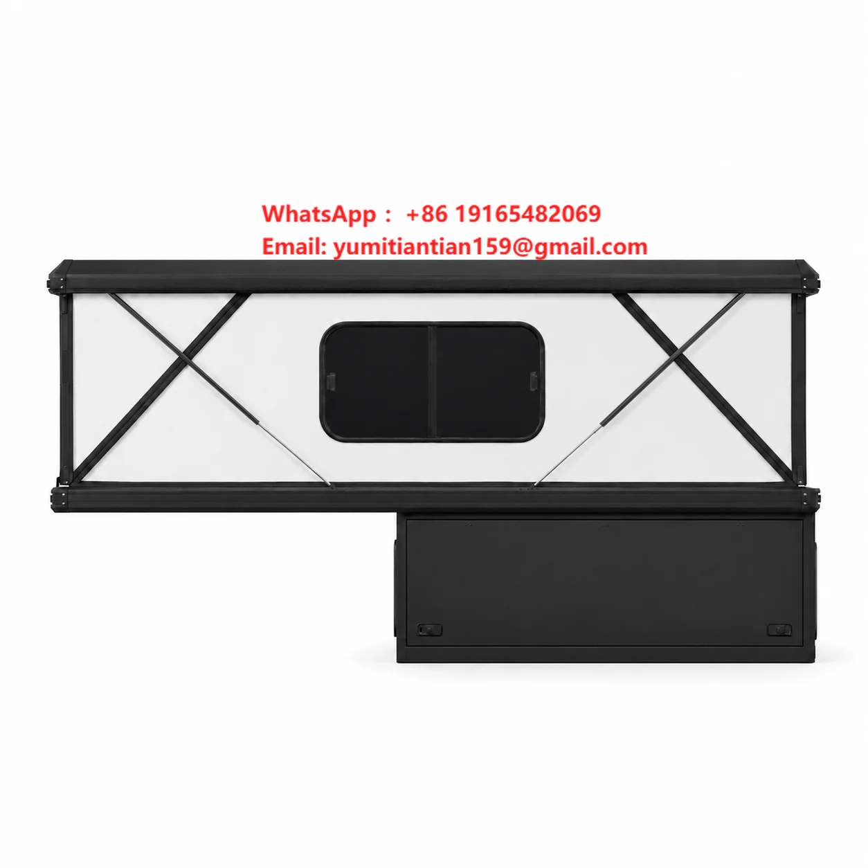 Professional Aluminum Extended Widened Hard Side Pickup Truck Camper for Remote Field Work and Mobile Base