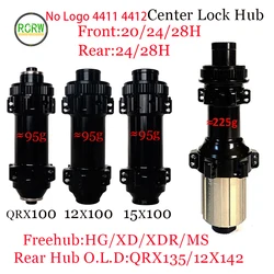 RCRW Center Lock Disc 20/24/28Hole 4411 4412 Bike Hub QR/12/15X100mm 4 Pawls QRX135mm 12X142mm Shiman HG XD XDR Microspline