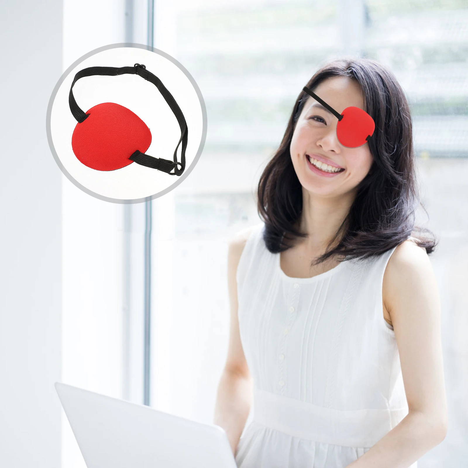 

6 Pcs 3D Single Eye Covers Comfortable Lightweight Lazy Eye Patches for Amblyopia Correction Protective Masks Small Size