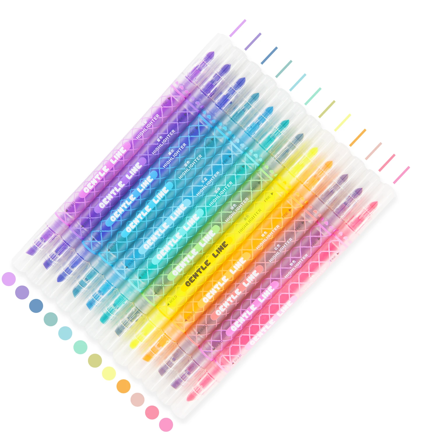 

Пастельные маркеры разных цветов, 12 упаковок, библейские маркеры с двумя наконечниками, быстросохнущие для ведения журналов, принадлежности для изучения Библии