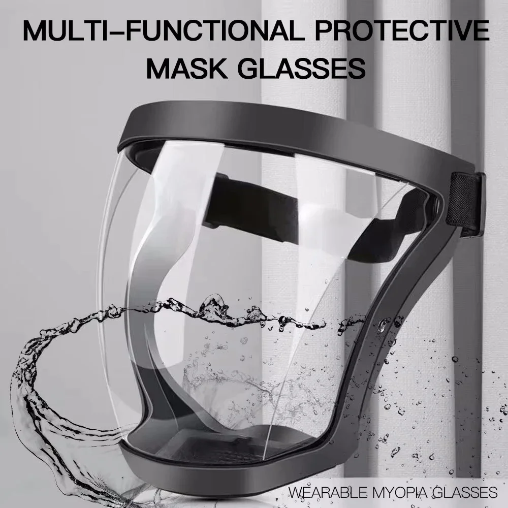 Full Face Protection Anti Droplet Mask Anti Fog Anti Splash Head Wear Glasses Space Spherical Protective Masks Helmet