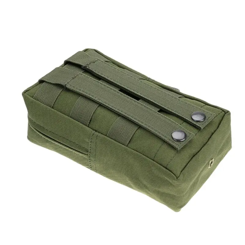 Outdoor Tactical Molle Waist Bag Oxford Green Storage Fanny Pack for Hunting Backpack Tactical Vest Attachment