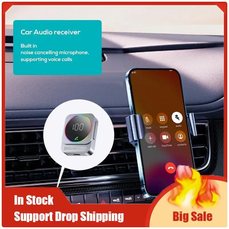 Mejores OFERTAS adaptador auxiliar Bluetooth para coche, adaptador portátil Bluetooth para coche, receptor de Audio inalámbrico para altavoz estéreo de coche/hogar