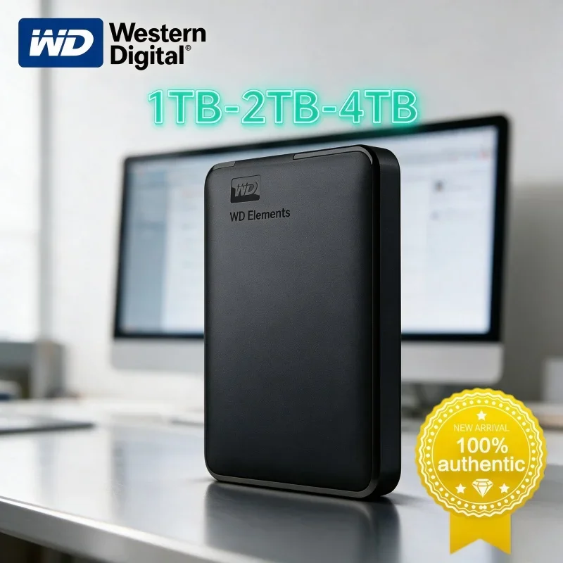 Western Digital 4TB USB3.0 Portable External Hard Disk 2.5 Inch Ultra Fast Mechanical HDD Mass Storage Backup Disk For Desktop