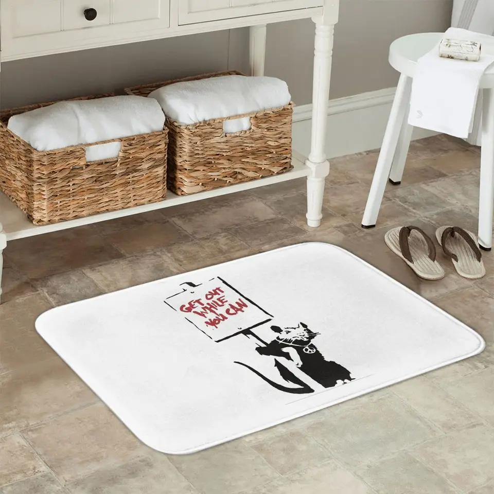 Banksy Graffiti Anti-Slip Doormat 40x60cm