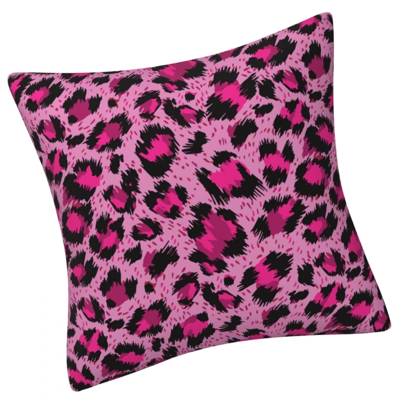 غطاء وسادة قصير لينة من وسادة الفهد الفهد للطباعة وسادة السادة سهلة الصيانة #4