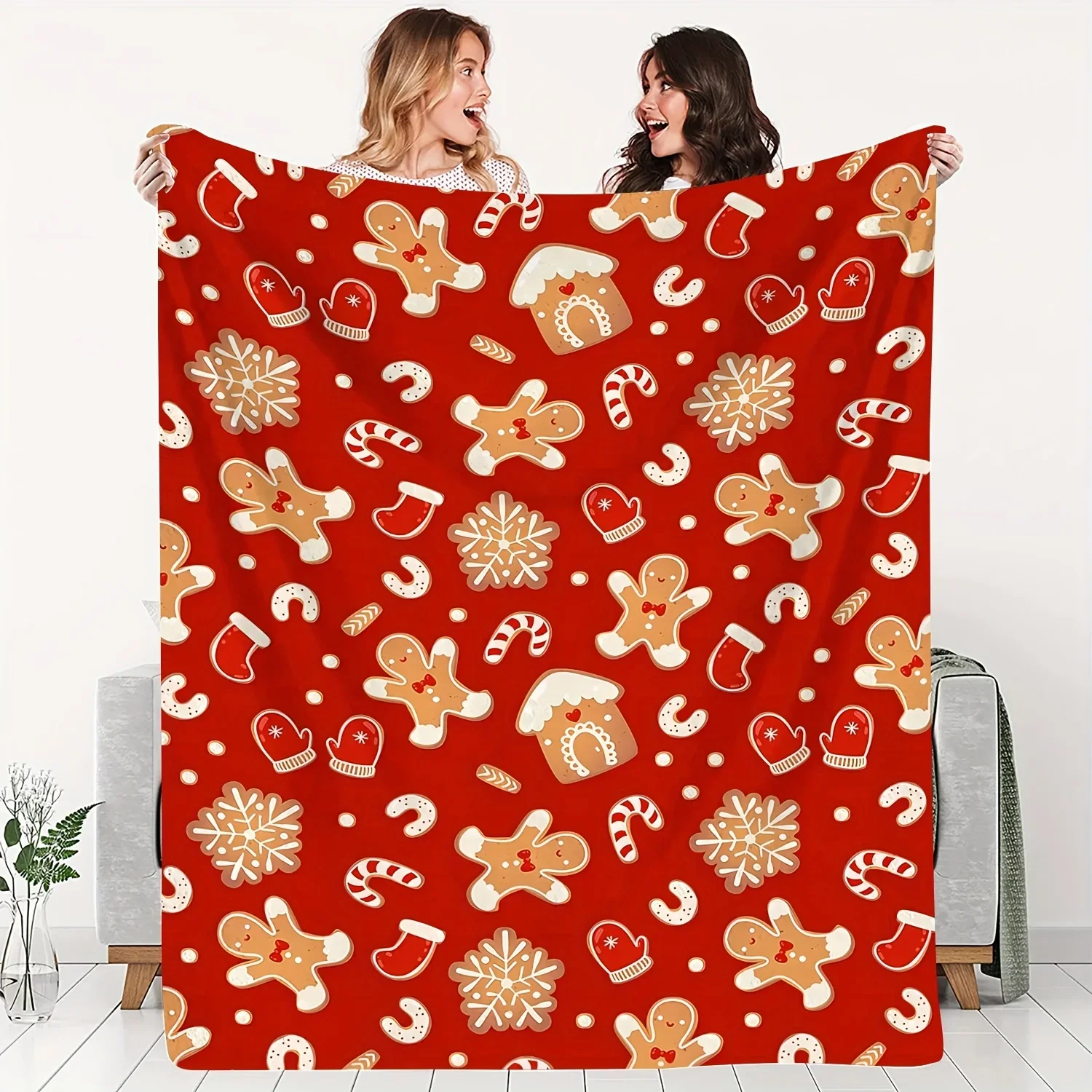 manta-de-poliester-tricotada-aconchegante-flanela-macia-com-design-de-flocos-de-neve-e-coracoes-de-pao-de-gengibre-para-o-natal