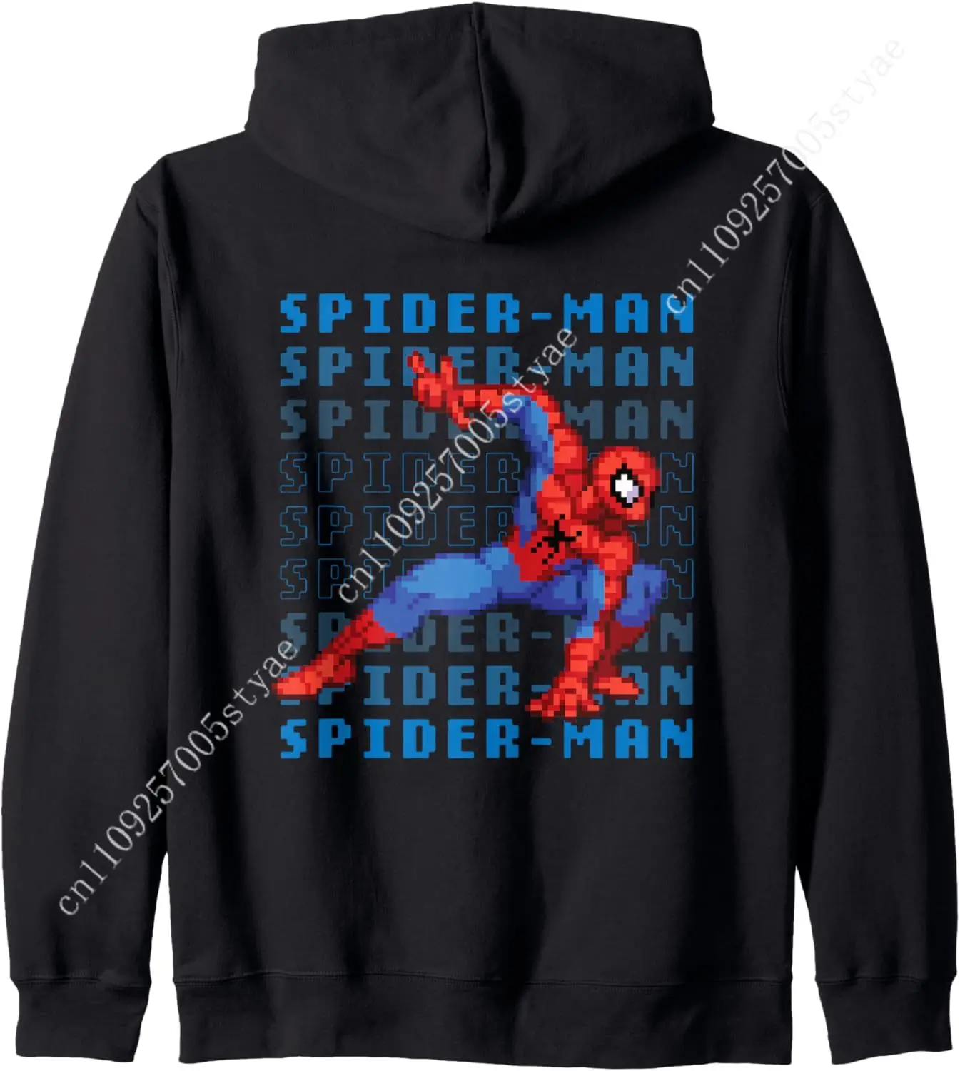 

Marvel Cosmic Invasion Game Spider-Man Retro Pixel Graphics Zip Hoodie