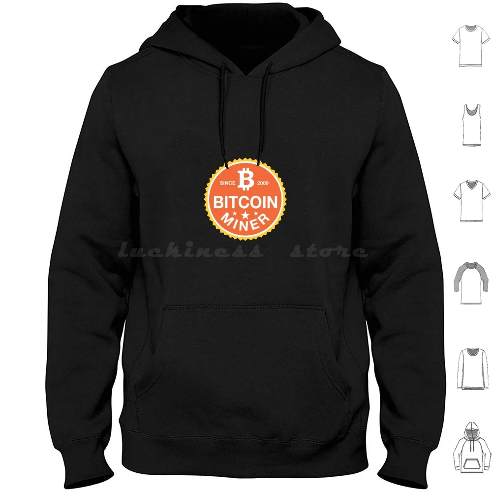 Bitcoin Miner Blockchain Hoodie cotton Long Sleeve Bitcoin Bitcoins Crypto Currency Money Millions Block Chain Mining Block