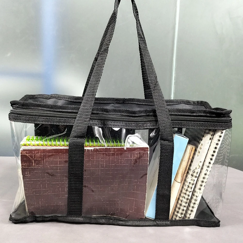 Clear Tote Bag Transparent Shoulder Bag Large Capacity Tool Bag Waterproof PVC Thicken Portable Tool Organizer