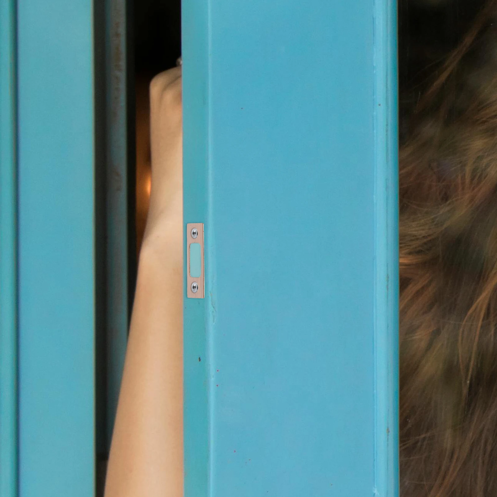 1 Set Metal Repair Strike Front Door Reinforcement Security Strike Plate Durable Stainless Steel Door Latch Plate For Interior