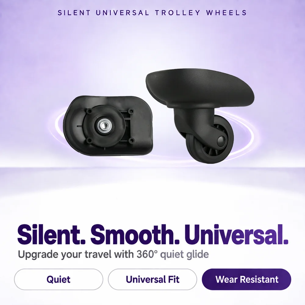 Luggage Wheel Replacement Silent 360° Rotation Universal Suitcase Caster Smooth Rolling Wear-Resistant For JL-010Travel Bag Pair