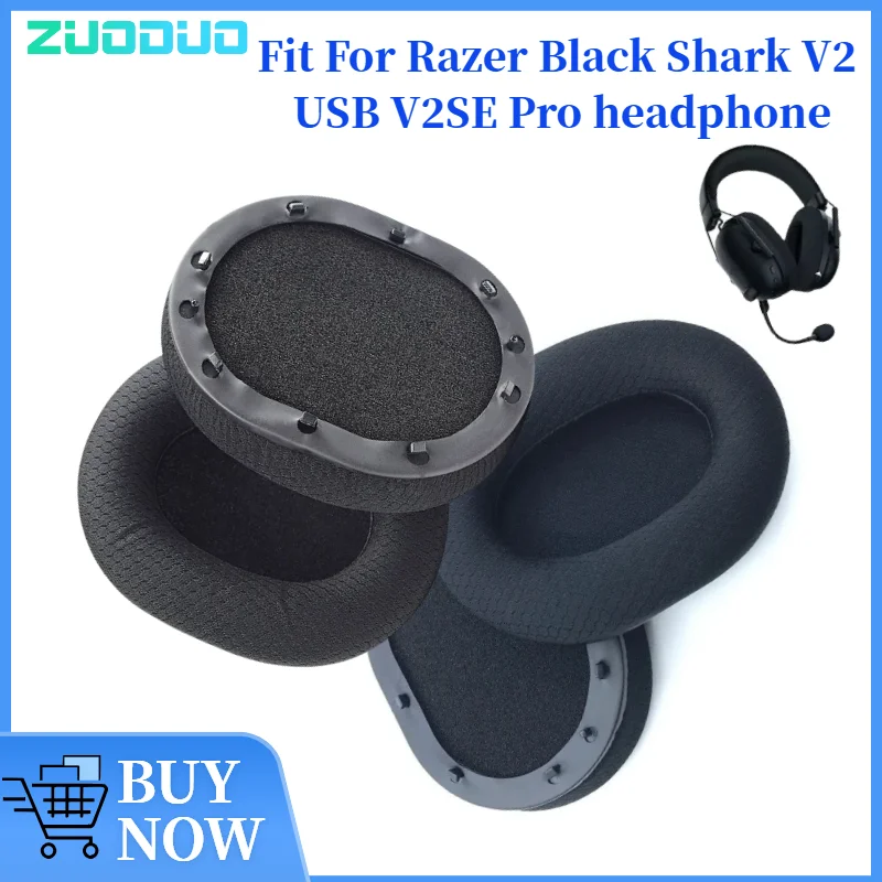 

ZUODUO 1 Pair Replacement Foam Ear Pads Pillow Cushion Cover for Razer Black Shark V2 USB V2SE Pro Headphone Headset