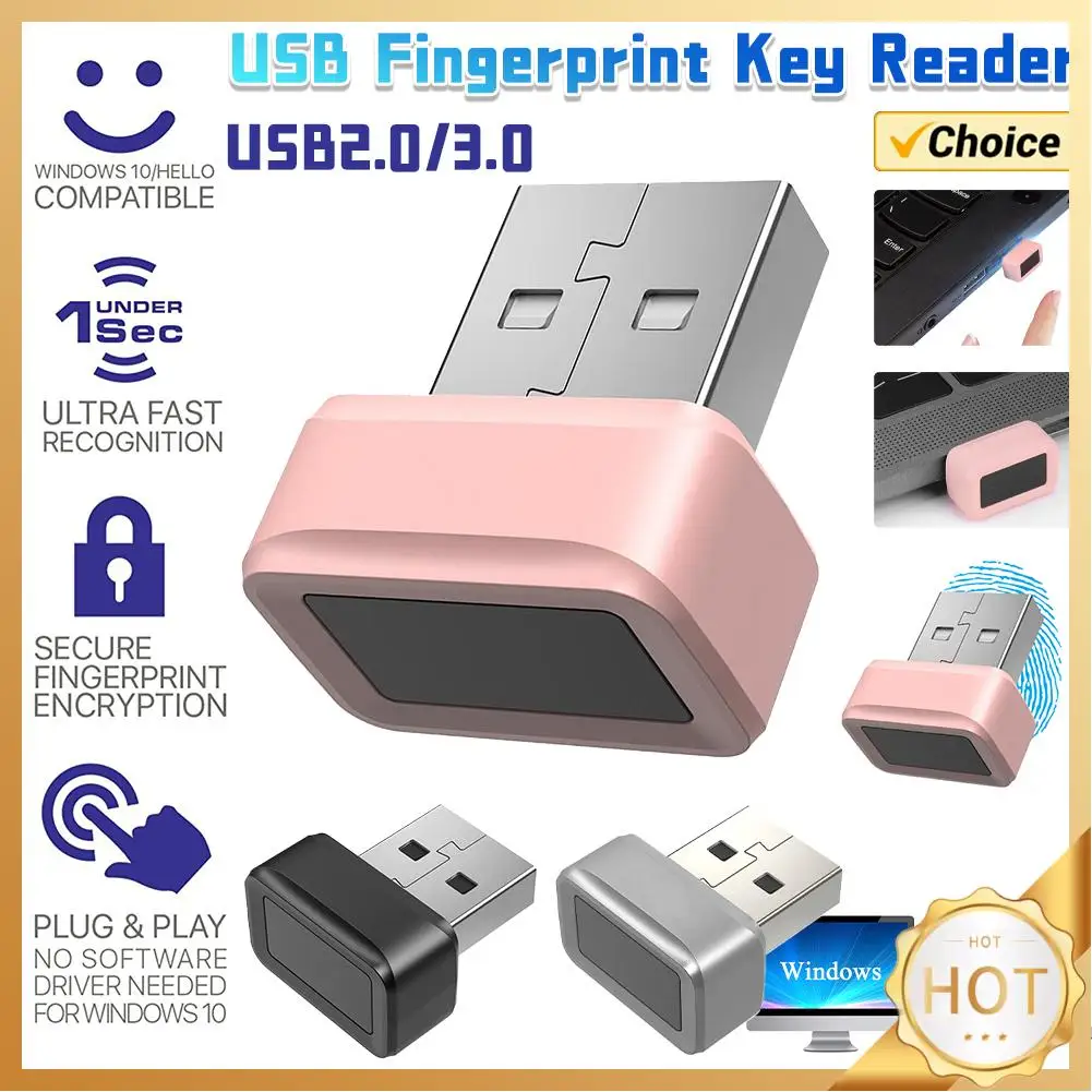 USB قارئ مفتاح بصمات الأصابع البيومترية بصمات الأصابع الماسح الضوئي ويندوز مرحبا FIDO U2F البيومترية مفتاح أمان صغير دونغل للكمبيوتر