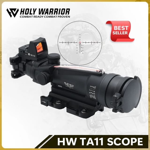 Holy Warrior TA11 3.5X35 Real Red Fiber Optic Illuminated Glass Riflescope  with Red Dot with Full Markings for Hunting Airsoft - AliExpress 18