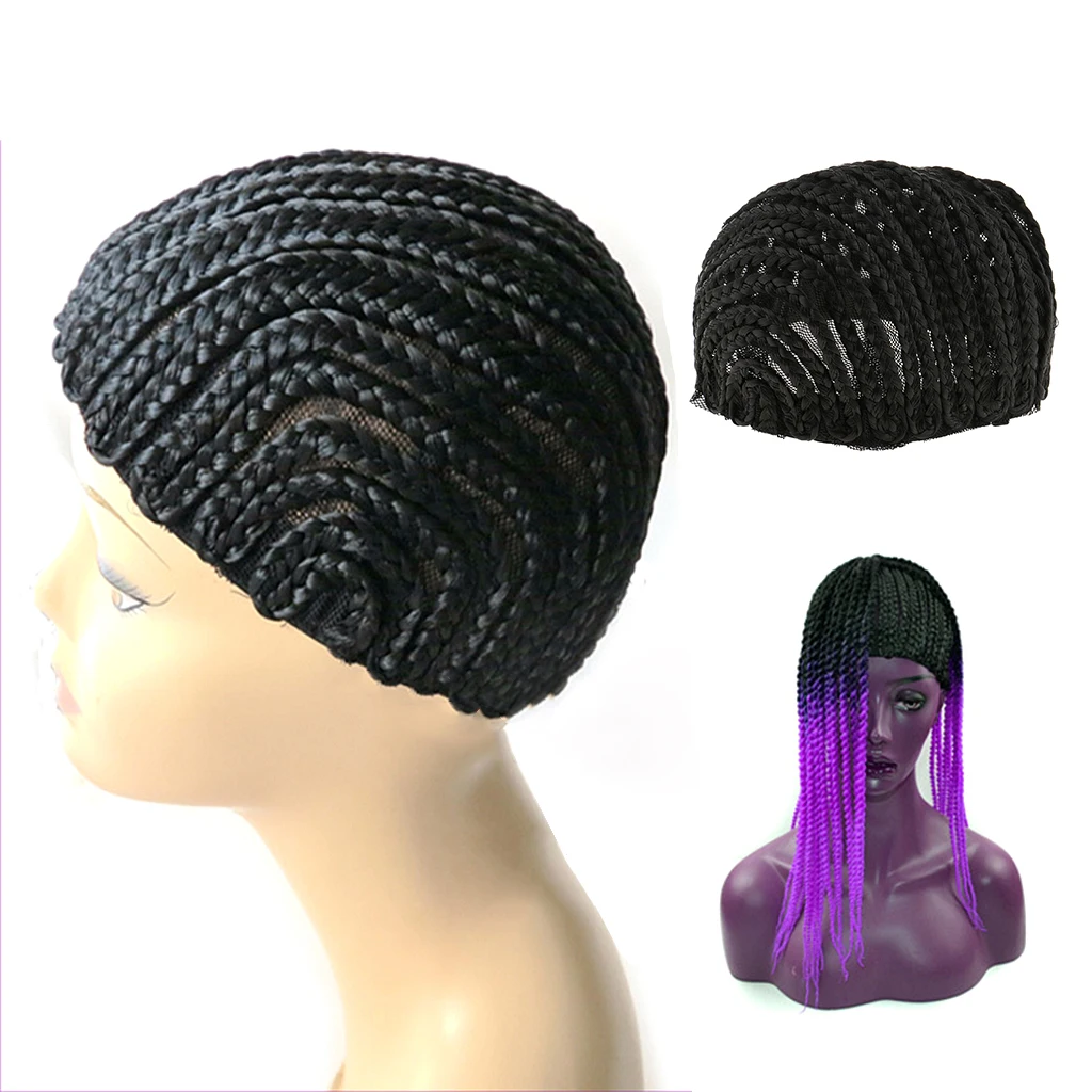 

Stretchable Cornrow Braided Wig Cap for Crochet With Elastic Band And Combs