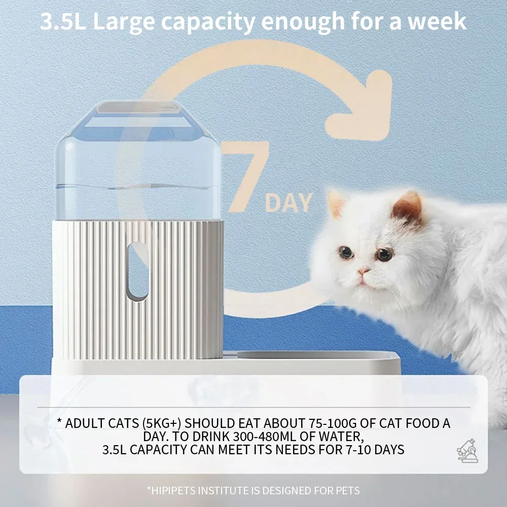 

Fountain Water Cat Large Feeder Automatic Drinking Capacity Food Dispenser Bowls Pets Feeding Dog Pet Bowl