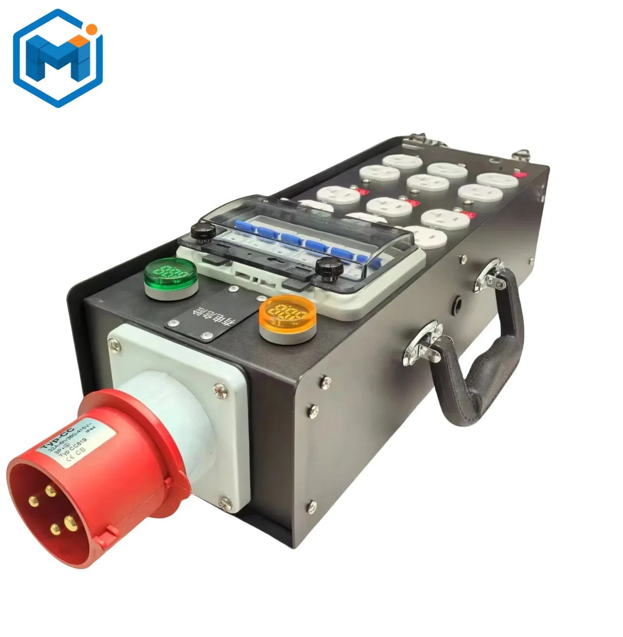 32A 3 Phase 5/4Pin Input with 6 Channels L5-15/20 US Ediso- Outputs Portable Power Distribution Box Power Dist- US in stock