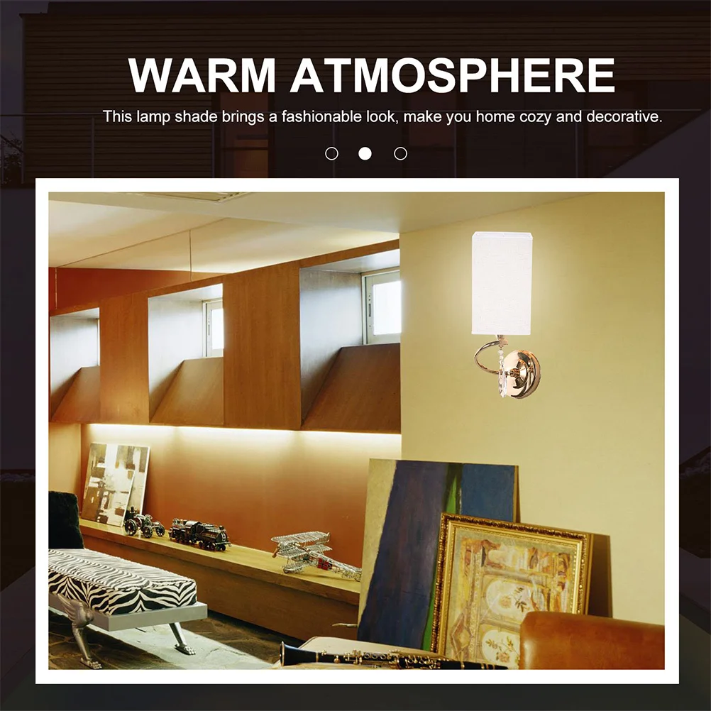 

2Pcs Fabric Lamp Shade Modern Light Cover for Ceiling Table Wall Lamp Decorative Home Lighting Fixture Soften Brightness