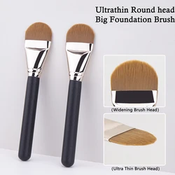 New Foundation Make-up Brush Round Head Ultra-thin Foundation Make-up Brush Liquid Foundation Flat Head Facial Mask Makeup Tool