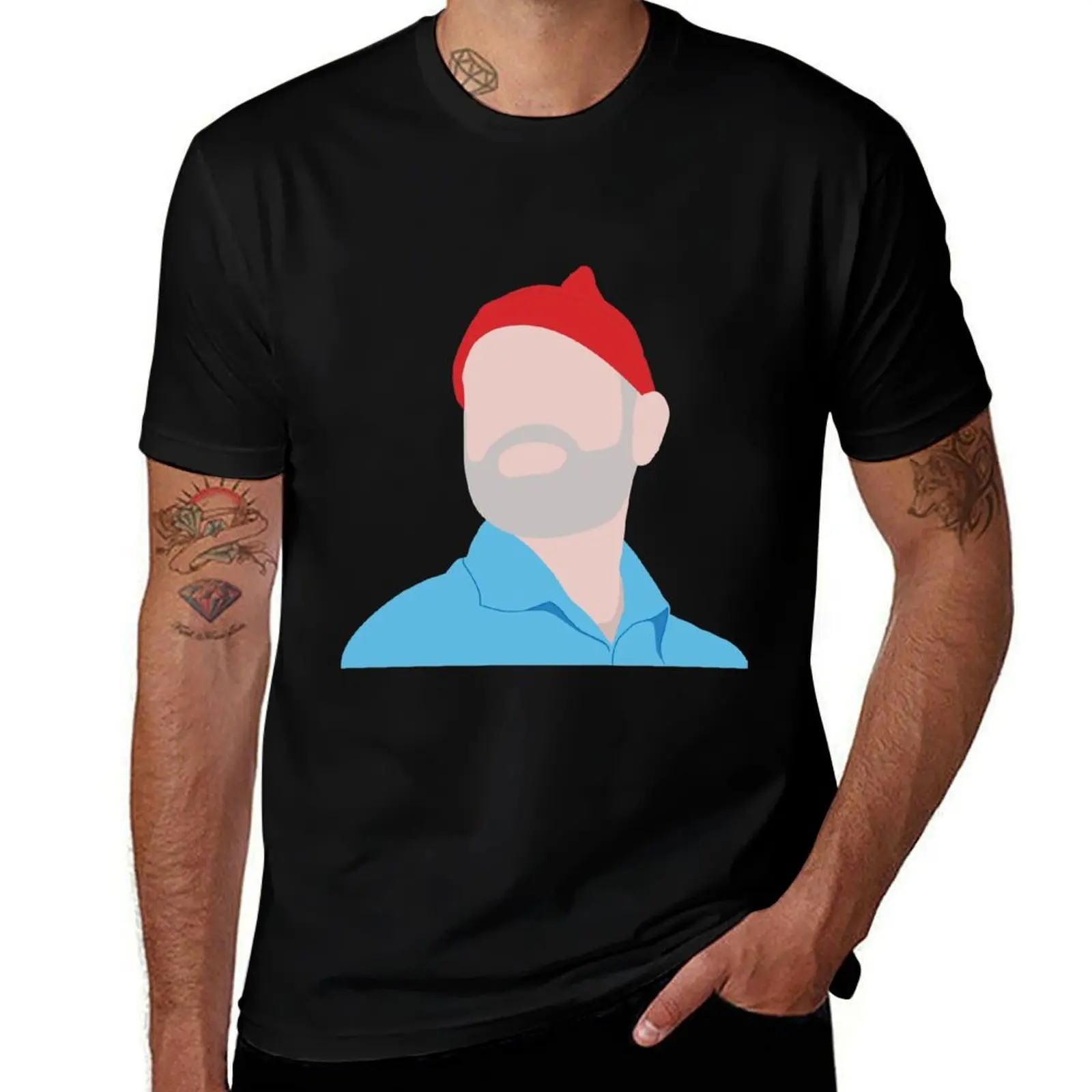 

Life Aquatic with Steve Zissou Bill Murray Illustration T-Shirt printed t shirts for man T-Shirt