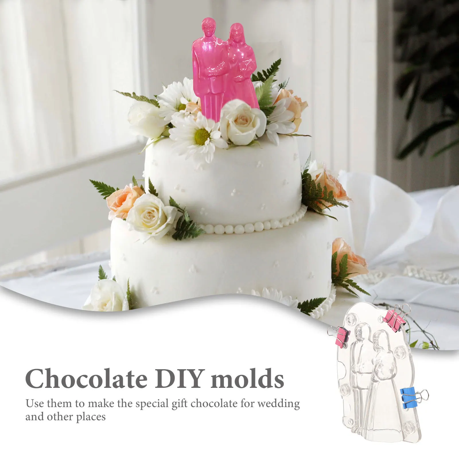 

1 set 1 Set Wedding Chocolate Mold Acrylic Reusable Mousse Making Mold For Cake Jelly Diy Rice Cakes Kitchen Supplies