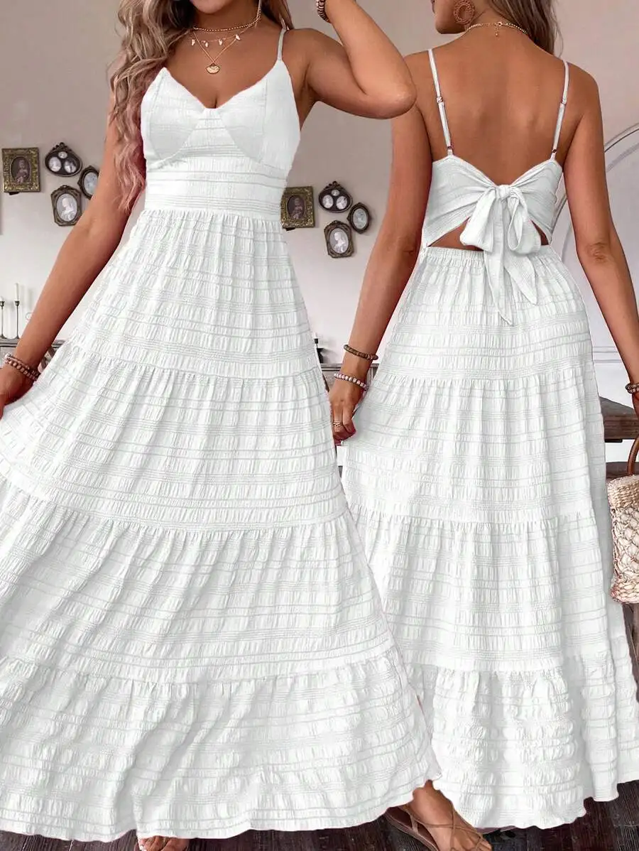 White Tiered Maxi D…