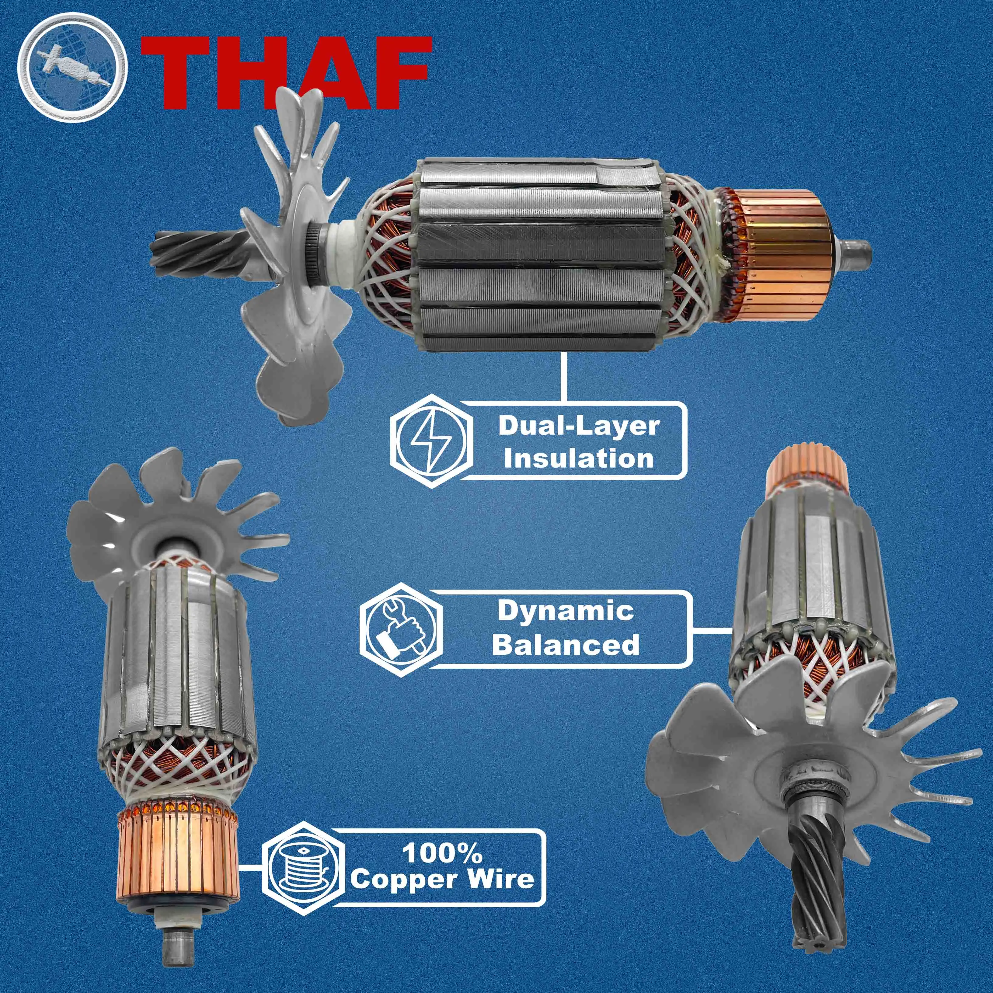 AC 220V 240V 2414NB 2414B Armature Rotor For MAKITA Metal Cutting Saw Spare Parts Cutting Tool 518704-5