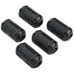 5pcs 3.5/5/7/9/13mm Toroidal Core Ferrite Bead Clip Choke EMI RFI Noise Filter Clip Electrical Equipment Supplies Semiconductors