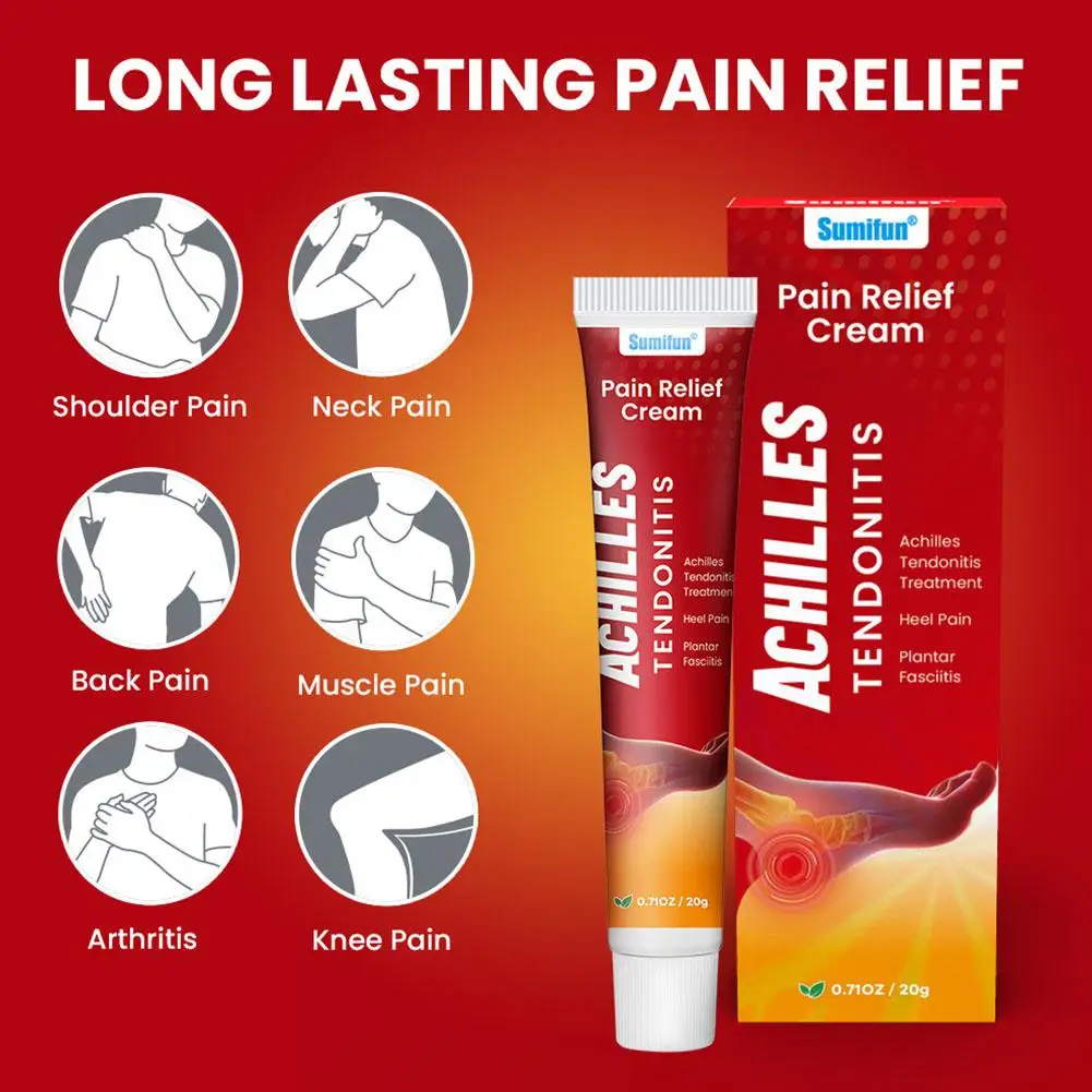 Achilles Tendon Massage Cream Heel Massage Cream Relieves Tendinitis Symptom Finger Joint Improve Wrist Soreness Moisturizing