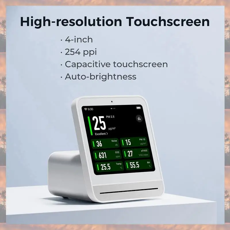 N75R-Air Monitor 2 Smart Home Touch Screen Control Temperature Humidity Sensor CO 2 PM2.5 Detector For Mihome App